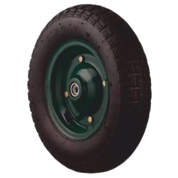 Roata cu camera pentru roaba, verde, 350 mm x 7″