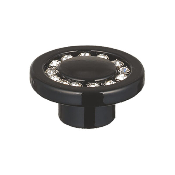 Buton pentru mobila rotund cu model, X1-08, negru