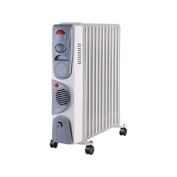 Calorifer electric cu ulei, 13 elementi, protectie supraincalzire, termostat reglabil, ventilator, 1500W