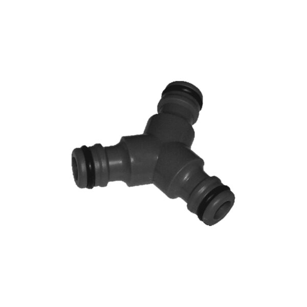 Conector pentru furtun, 3 cai, plastic, 1/2″, negru