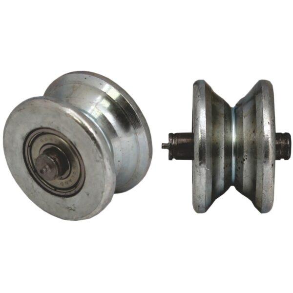 Rola metalica, pentru poarta, cu bolt, 80 mm