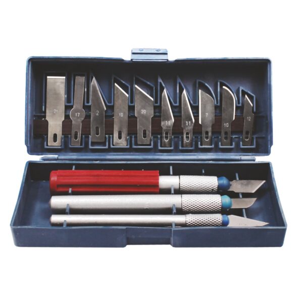 Set cutter hobby de precizie tip bisturiu, 13 piese