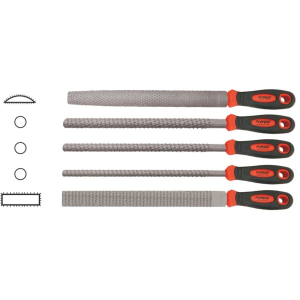 Set raspel, 430 mm (5 buc./set)