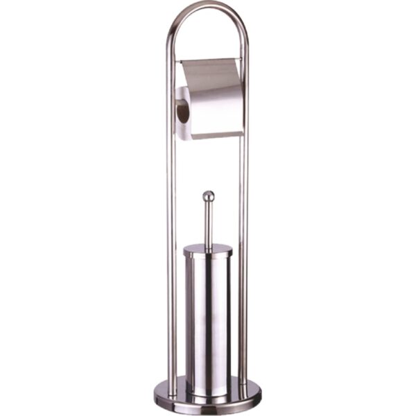 Suport din inox, pentru perie WC si hartie igienica