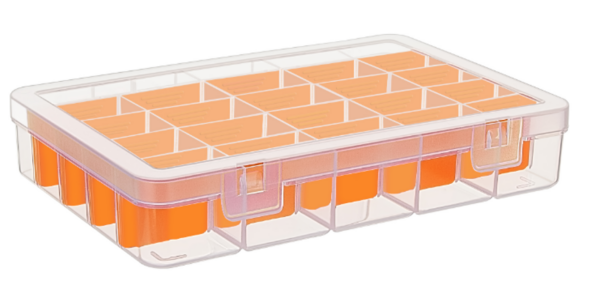 Cutie organizator suruburi, transparenta, ASR-5048, 230 x 165 x 45 mm