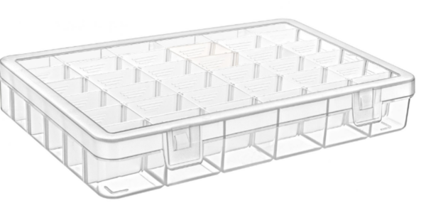 Cutie organizator suruburi, transparenta, ASR-5049, 275 x 190 x 45 mm