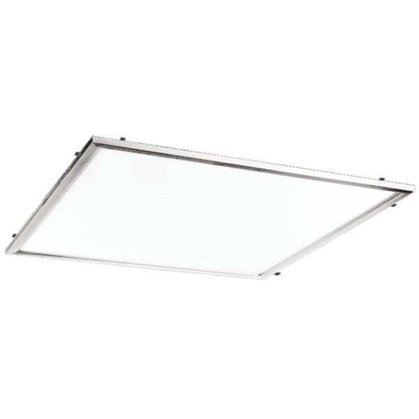 Lampa crom pentru tavan casetat cu led si clipsuri (60CMx60CMx68W)