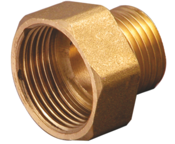 Prelungitor cu reductie hexagonala din bronz, 1″ x 1″