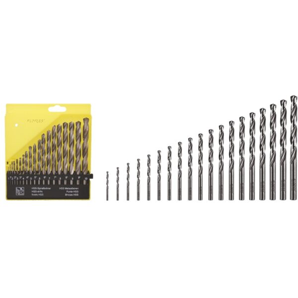 Trusa burghie metal de 1MM-10MM (19 buc./set)