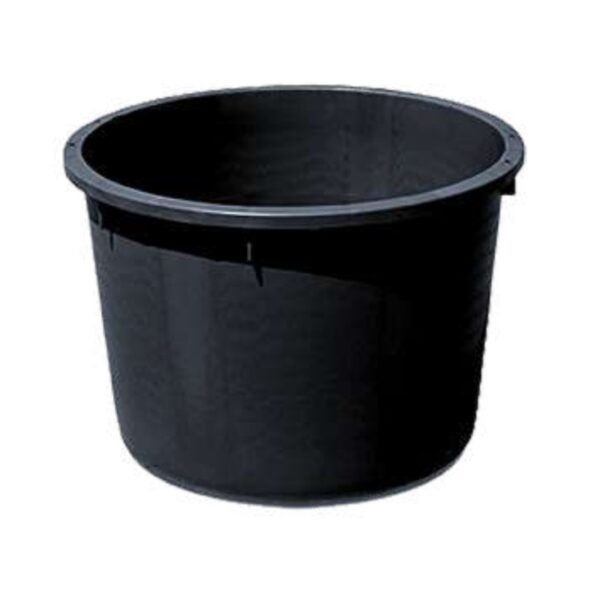 Vas rotund din plastic negru fara capac (350L)